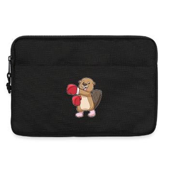 Biber Boxer Boxhandschuhe Boxen - Laptoptasche 13" - Schwarz - Vorne