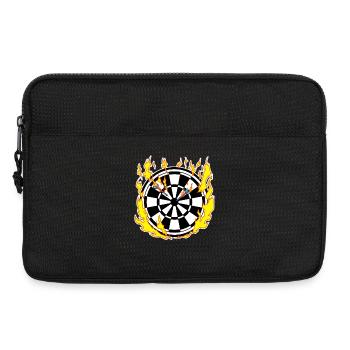 Jeu de fléchettes en feu - Sacoche pour ordinateur portable 13 pouces - noir - Devant