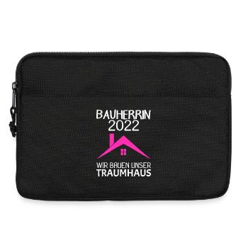 Bauherrin Hausbau Baustelle Richtfest 2022 - Laptoptasche 13" - Schwarz - Vorne