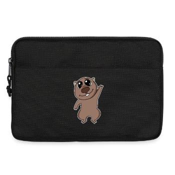 Wombat Tier Motiv niedlich süß - Laptoptasche 13" - Schwarz - Vorne
