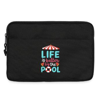 Pool Schwimmen Sommer - Laptoptasche 13" - Schwarz - Vorne