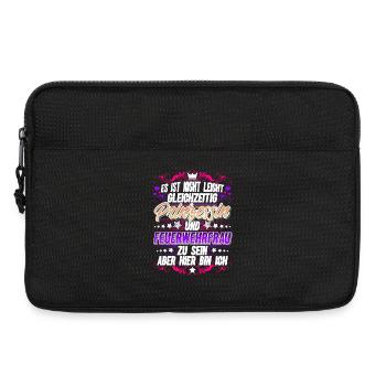 Feuerwehrfrau Feuerwehr - Laptoptasche 13" - Schwarz - Vorne