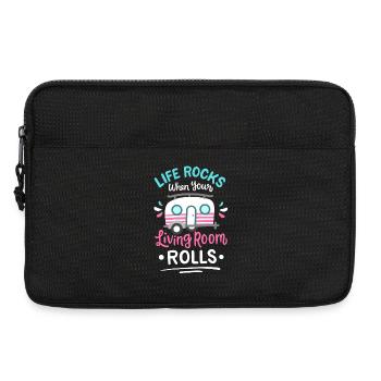 Wohnmobil Camping Wohnwagen - Laptoptasche 13" - Schwarz - Vorne