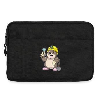 Maulwurf Bergarbeiter Schaufel Bergbau - Laptoptasche 13" - Schwarz - Vorne