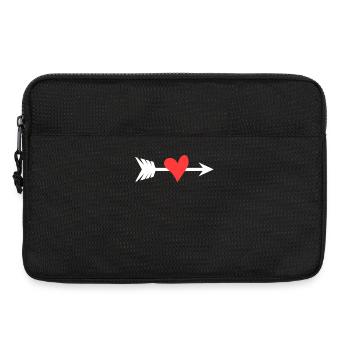 Flèche du cœur - Sacoche pour ordinateur portable 13 pouces - noir - Devant