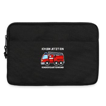 Kindergarten Kind Feuerwehr Schule Einschulung - Laptoptasche 13" - Schwarz - Vorne