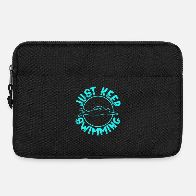 Schwimmen Schwimmer - Laptoptasche 13" - Schwarz