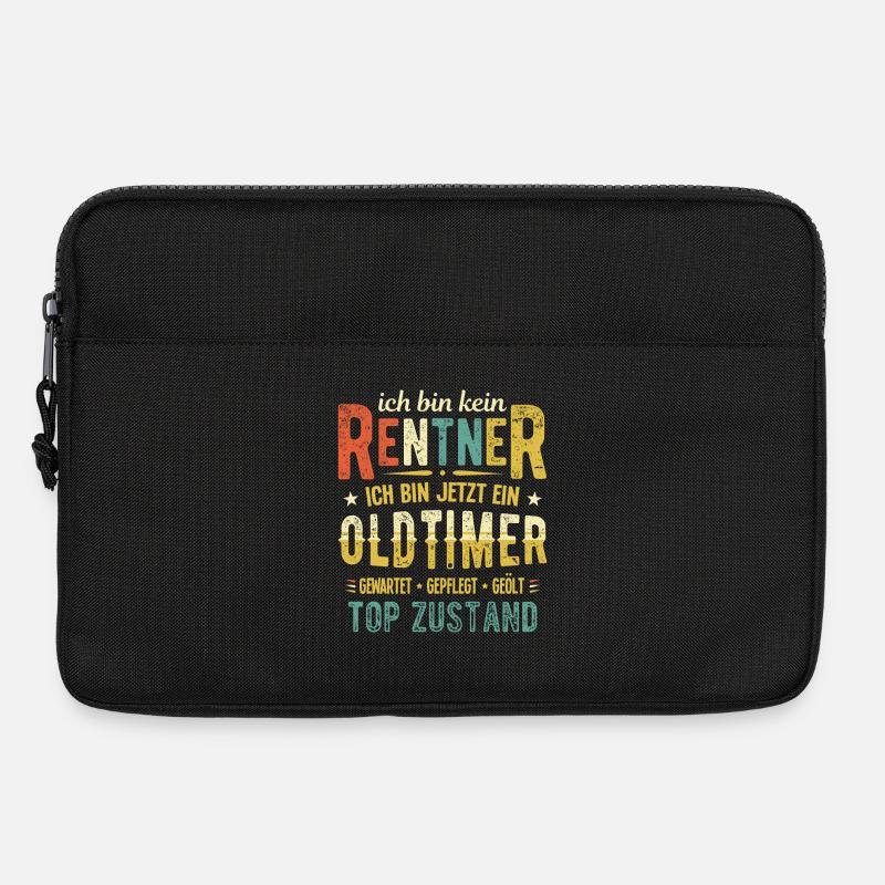 Ich bin kein Rentner sondern Oldtimer Ruhestand - Laptoptasche 13" - Schwarz