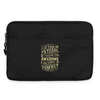 75. Geburtstag - Laptoptasche 13" - Schwarz - Vorne