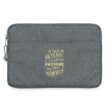 50. Geburtstag - Laptoptasche 13" - Grau meliert - Vorne