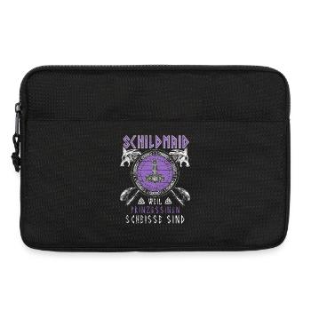 Schildmaid Prinzessinen Wikinger Schild Norse Wolf - Laptoptasche 13" - Schwarz - Vorne
