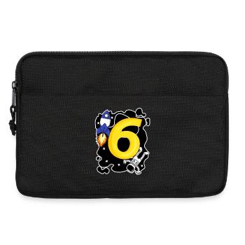 6ème anniversaire - 6 ans d’astronaute garçon cadeau - Sacoche pour ordinateur portable 13 pouces - noir - Devant