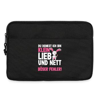 Böses Hasi Klein Lieb Und Nett Halloween Kostüm - Laptoptasche 13" - Schwarz - Vorne