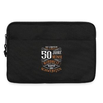 50. Geburtstag Kindheit Lustig - Laptoptasche 13" - Schwarz - Vorne