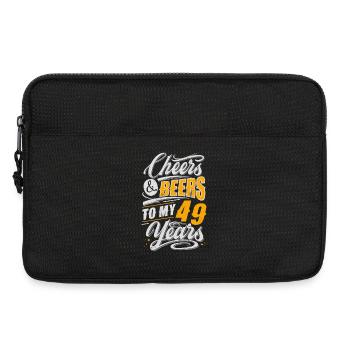 49. Geburtstag bier - Laptoptasche 13" - Schwarz - Vorne