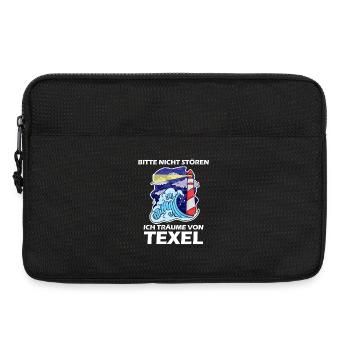 Texel Leuchtturm Nordsee - Laptoptasche 13" - Schwarz - Vorne