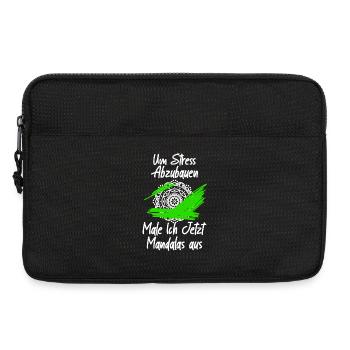 Um Stress abzubauen male ich Mandalas aus.. - Laptoptasche 13" - Schwarz - Vorne