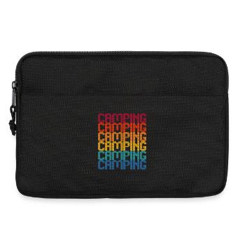 Camping Regenbogen Blockschrift - Laptoptasche 13" - Schwarz - Vorne