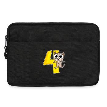 4 years - Tarsier Koboldmaki - 4th birthday - Laptop bag 13" - black - Front