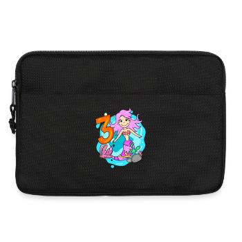 3 Jahre - Meerjungfrau - 3. Geburtstag Mädchen - Laptoptasche 13" - Schwarz - Vorne