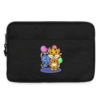 9 ans - Jaguar - 9e anniversaire Cadeau - Sacoche pour ordinateur portable 13 pouces - noir - Devant
