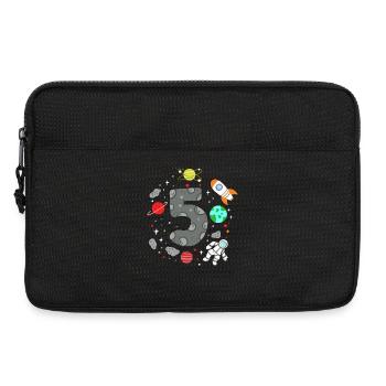 5. Geburtstag Weltraum Astronaut - Laptoptasche 13" - Schwarz - Vorne