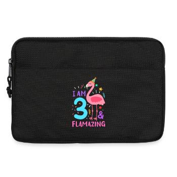3. Geburtstag Flamingo - Laptoptasche 13" - Schwarz - Vorne