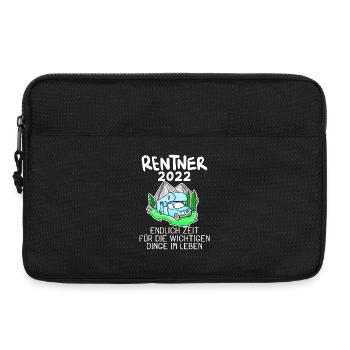 Rentner 2022 Rente Wohnwagen - Laptoptasche 13" - Schwarz - Vorne