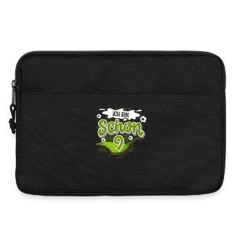 9. Geburtstag Fußball - Laptoptasche 13" - Schwarz - Vorne