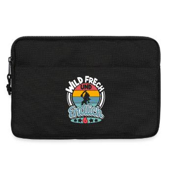 Pirat 6. Geburtstag Kinder - Laptoptasche 13" - Schwarz - Vorne