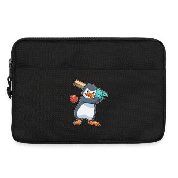 Pinguin Cricket Cricketschläger - Laptoptasche 13" - Schwarz - Vorne