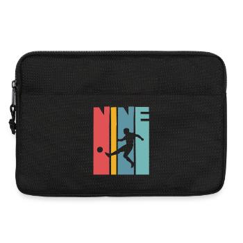 Football 9 ans d’anniversaire d’enfant - Sacoche pour ordinateur portable 13 pouces - noir - Devant
