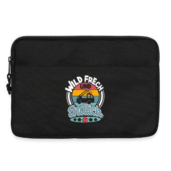 Feuerwehr 4. Geburtstag Kinder - Laptoptasche 13" - Schwarz - Vorne