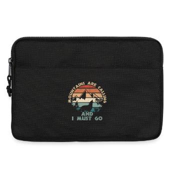 Die Berge rufen den Sonnenuntergang - Laptoptasche 13" - Schwarz - Vorne