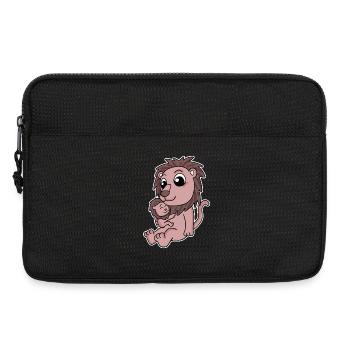 Lion famille - Lion avec bébé - Lion - Sacoche pour ordinateur portable 13 pouces - noir - Devant