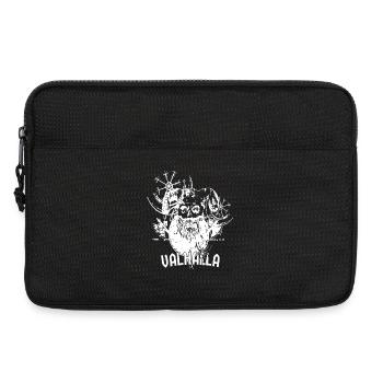 Crâne viking barbu en blanc - Sacoche pour ordinateur portable 13 pouces - noir - Devant