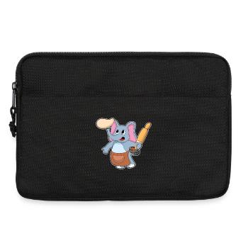 Elefant Bäcker Nudelholz Backen - Laptoptasche 13" - Schwarz - Vorne