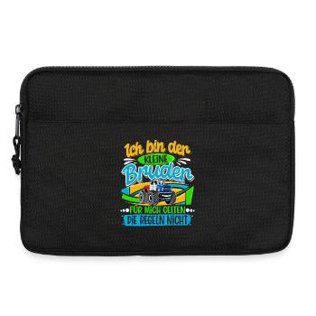 Kleiner Bruder Monstertruck - Laptoptasche 13" - Schwarz - Vorne