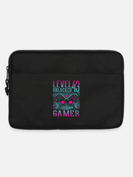 43. Geburtstag Level 43 Gamer Gaming Zocken - Laptoptasche 13" - Schwarz