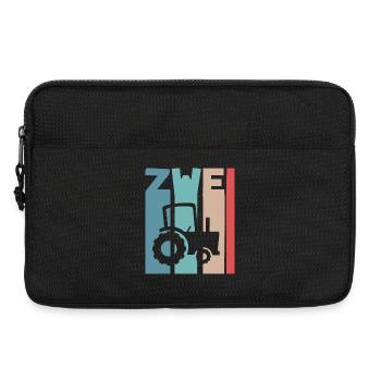 2. Jahre Kinder Traktor - Laptoptasche 13" - Schwarz - Vorne