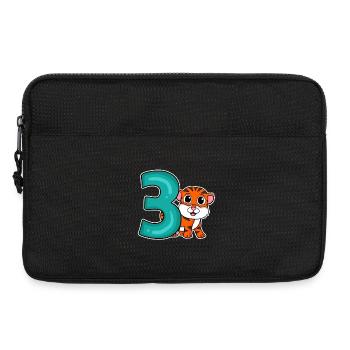 3 Jahre alt - 3. Geburtstag - Kindergeburtstag - Laptoptasche 13" - Schwarz - Vorne