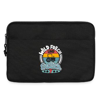 Traktor 7. Geburtstag Kinder - Laptoptasche 13" - Schwarz - Vorne