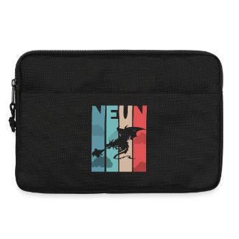 Drache 9. Geburtstag Kinder Drachen - Laptoptasche 13" - Schwarz - Vorne