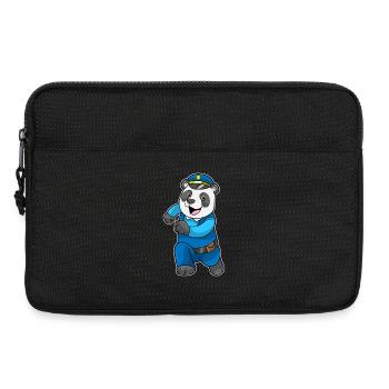 Panda Polizist Polizeimütze Polizei - Laptoptasche 13" - Schwarz - Vorne