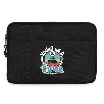 Polizeiauto 3 Jahre Kinder Polizei - Laptoptasche 13" - Schwarz - Vorne