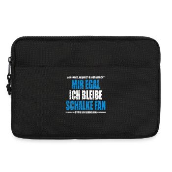 Mir Egal ich bleibe Schalke Fan Vintage - Laptoptasche 13" - Schwarz - Vorne