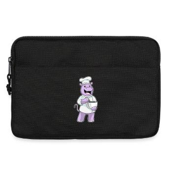 Nilpferd Koch Schüssel Kochen - Laptoptasche 13" - Schwarz - Vorne