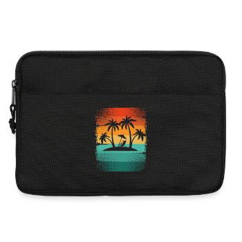 Kleine Insel Mit Palmen - Laptoptasche 13" - Schwarz - Vorne