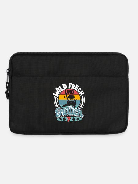 Ninja 7 Jahre Geburtstag Kinder - Laptoptasche 13" - Schwarz