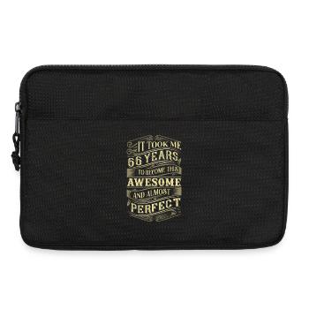 66. Geburtstag - Laptoptasche 13" - Schwarz - Vorne